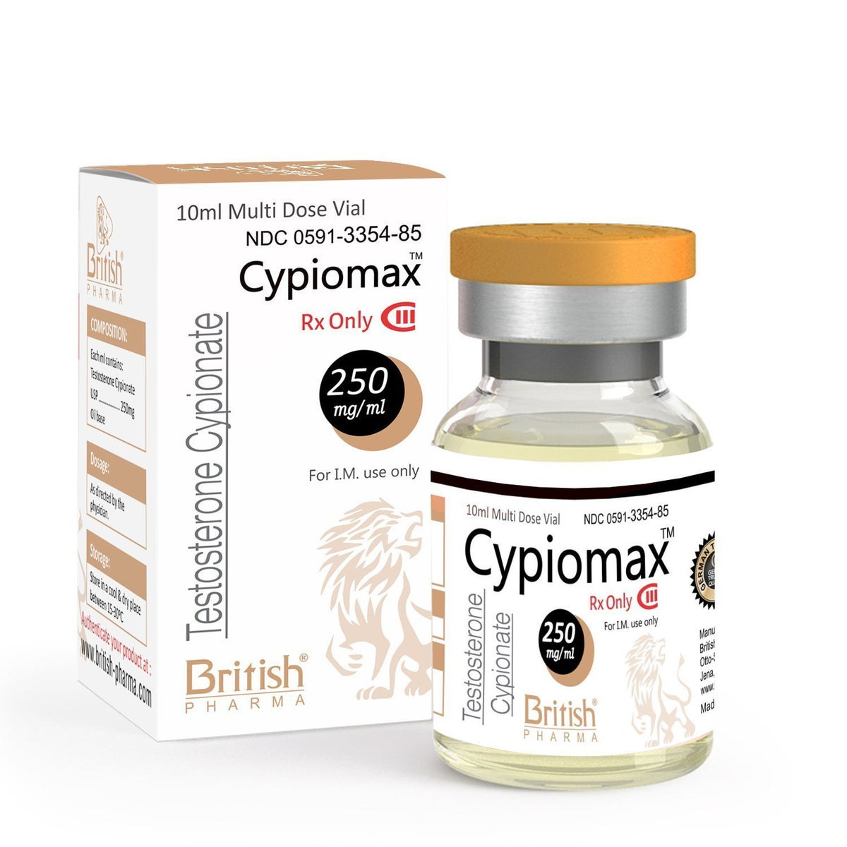 TESTOSTERONE CYPIONATE - 250mg/mL